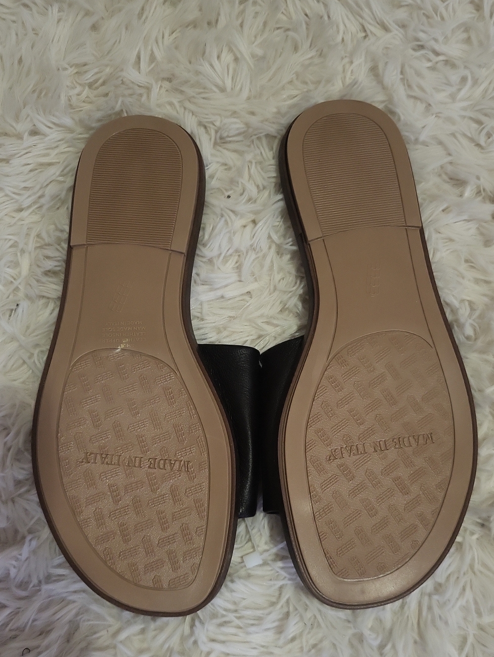 Italian Shoemakers Black Leather Sandals - Picture 3 of 4